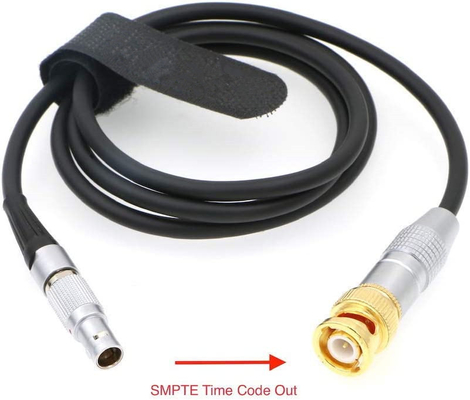Código del tiempo de Lemo 5 Pin Male To BNC SMPTE fuera del cable para ARRI Mini Sound Devices
