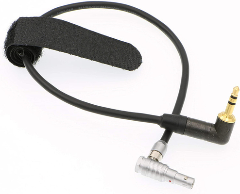 Cable de audio de ángulo recto de la cámara de Lemo 5 Pin Right Angle Male To 3.5m m TRS para la leva E2 de Z