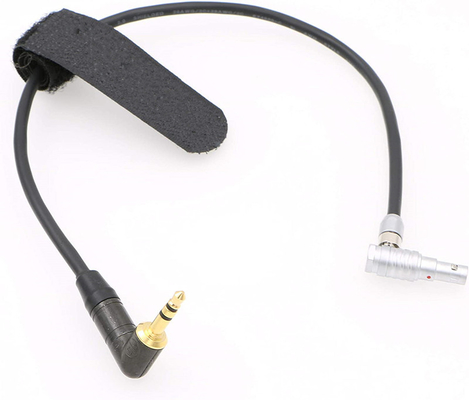 Cable de audio de ángulo recto de la cámara de Lemo 5 Pin Right Angle Male To 3.5m m TRS para la leva E2 de Z