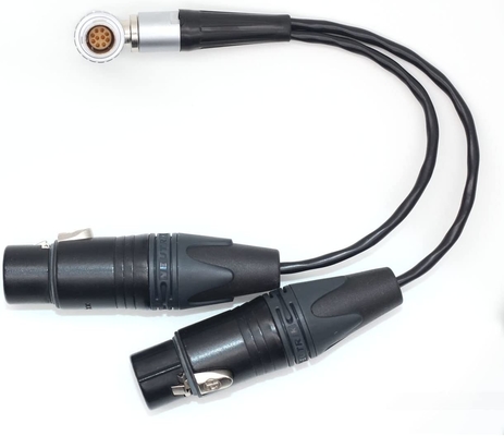 Atomos Lemo 10 Pin a XLR 3 Pin Conector Femenino Breakout Cable de entrada de audio para el grabador de monitor Shogun