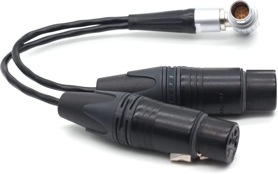 Atomos Lemo 10 Pin a XLR 3 Pin Conector Femenino Breakout Cable de entrada de audio para el grabador de monitor Shogun