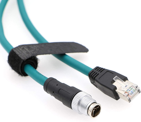 M12 8 Posición X Código a RJ45 Cable Ethernet Industrial para Cognex en la serie 8200 8400 IP67 a prueba de agua