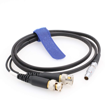 Dispositivos de sonido XL-LB2 0B 5pin Ángulo derecho a doble BNC código de tiempo de entrada de salida de cable 60cm