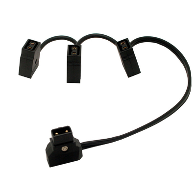 El D-golpecito/las conexiones de la fuente de alimentación de la cámara de Powertap telegrafía el varón del D-golpecito 1 al cable de 3 hembras