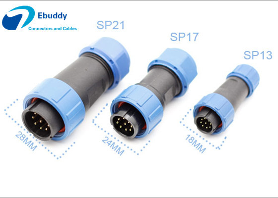 Conector del plástico impermeable SP1310/P3 y SP1312/S3 del conector circular de Weipu 3pin