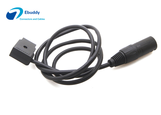 Hembra de D-TAP al cable de conexión masculino de la cámara del Pin de XLR 4 para el sistema de abastecimiento del PODER de BMCC