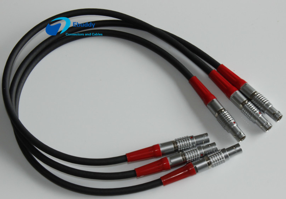 Pin de encargo de Lemo 00B 0b 1B 2B 2-32 de los cables de transmisión de /TPE/PVC del silicio garantía de 1 año