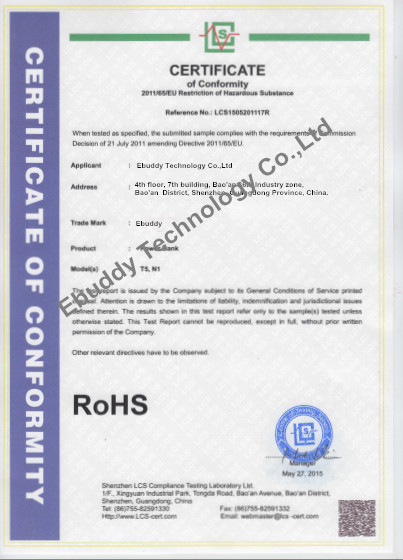 CHINA Ebuddy Technology Co.,Limited certificaciones
