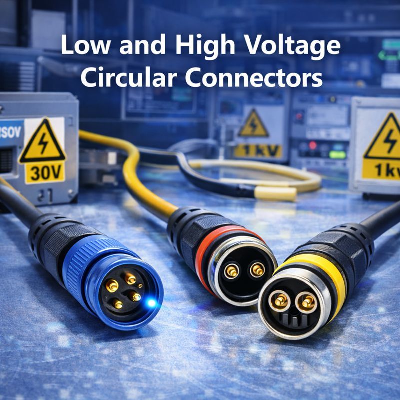 Últimos blogs de la empresa sobre Conectores circulares de bajo y alto voltaje para aplicaciones industriales de energía fiables