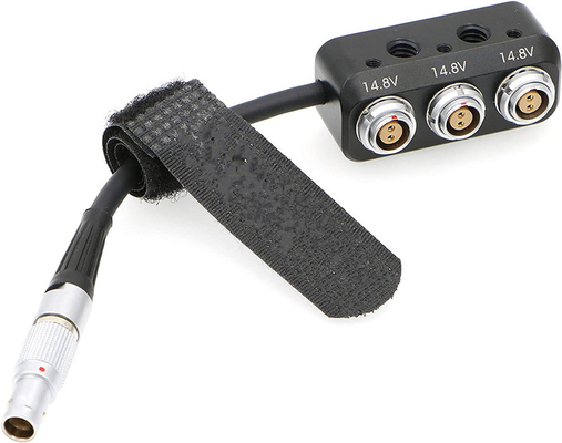 comprar 14.8V Power Splitter Box Cable Lemo 2 Pin Hombre a 3 * 2 Pin Mujer Caja para ARRI RED fabricación en línea