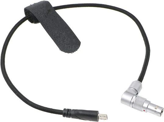 comprar Lemos 2 pines con ángulo recto giratorio para el cable de alimentación Micro USB para ARRI Z CAM E2 Flagship para Nucleus Nano Braided Wire fabricación en línea