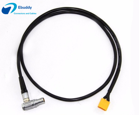 comprar Varón épico rojo XT60 del cable de la corriente continua de la cámara 12V Del escarlata a la hembra de ángulo recto de LEMO online manufacture