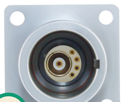 comprar Chrome de cobre amarillo 2K 4pin Lemo mezcló a la hembra coaxial video del conector fabricación en línea