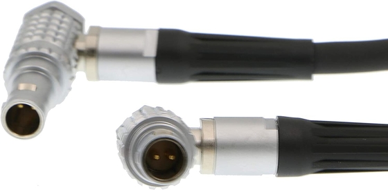 Enlace ARRI Alexa Camera Power Cable Lemo 2 Pin Male de Teradek a 2 Pin Female Right Angle
