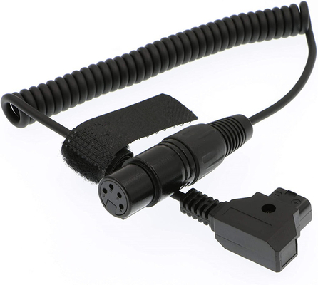 XLR 4 pin Femenino a D Tap Cable de alimentación enrollado para Práctico 602 cámara de vídeo DSLR Sony F55 SXS