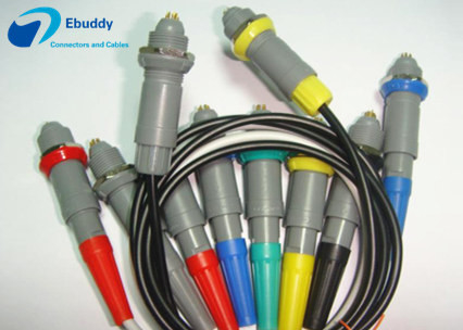 Conector de cable plástico de Lemo de la serie de REDEL P para el conector médico del endoscopio de la industria