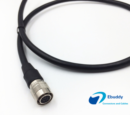 Cable de conexión HR10A-10P-12S de la cámara del conector de  12pin al cable que vuela