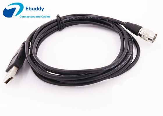 Hembra de  6pin a los cables de transmisión de encargo de  del cable USB de datos HR10A-7R-6S