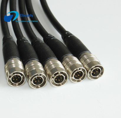Tipo masculino HR10A-7P-6P de la fuente de alimentación de la cámara CCD del cable de la cámara del Pin USB de  6