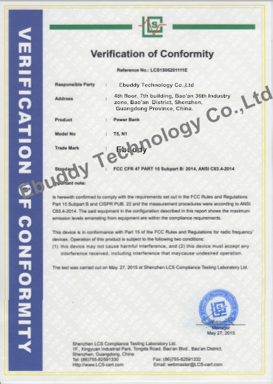 CHINA Ebuddy Technology Co.,Limited certificaciones
